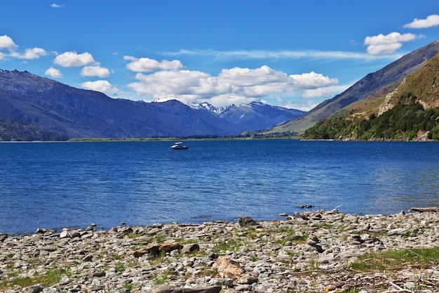 The mountains and the valley of the South island, New Zealand