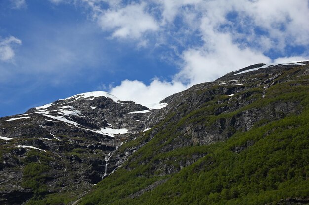 Mountains and valleys along Flamsbana The Flam Railway Norway