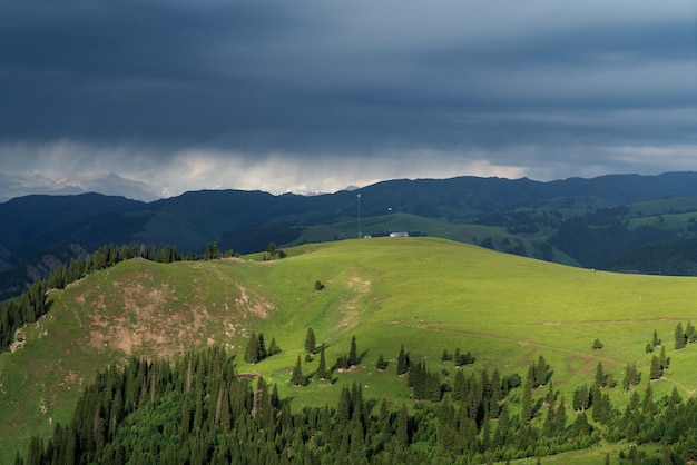 Mountains with a cloud day