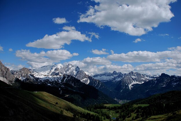 Mountains with snow