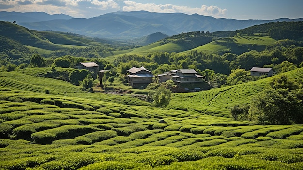 A mountaintop tea factory