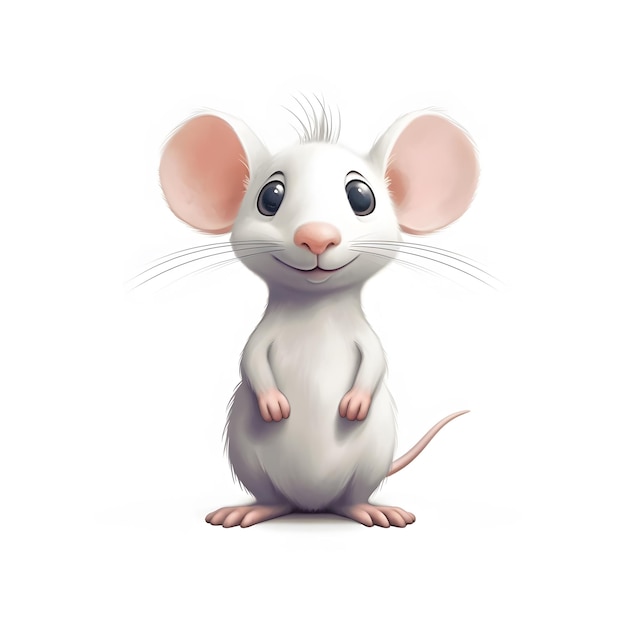 Mouse animal rat isolated on white Generative AI