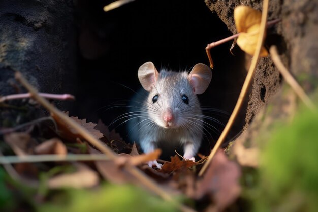 a mouse in the habitat