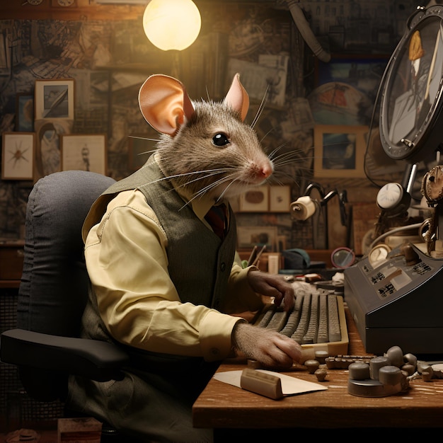 the mouse is running the business boss old times writer engineerings animal as a human hybrid