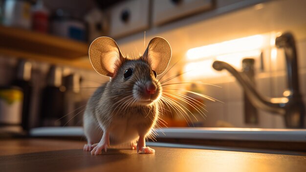 Mouse on Kitchen Counter