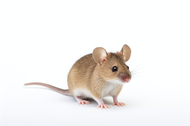 mouse on a solid white background