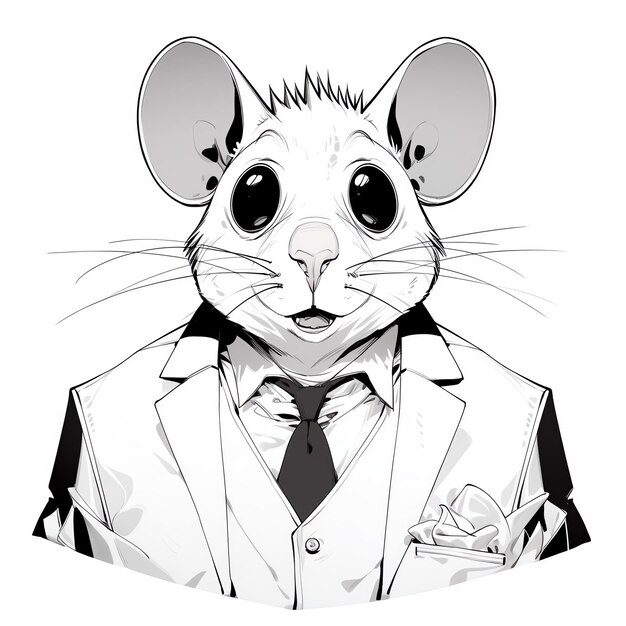 a mouse in a suit