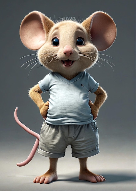 a mouse in a t shirt