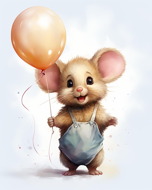 Мышь с воздушным шаром нуждается в помощи