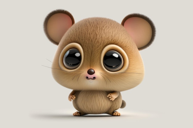 A mouse with big eyes is looking at the camera.