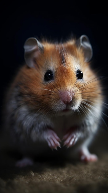 A mouse with a black background