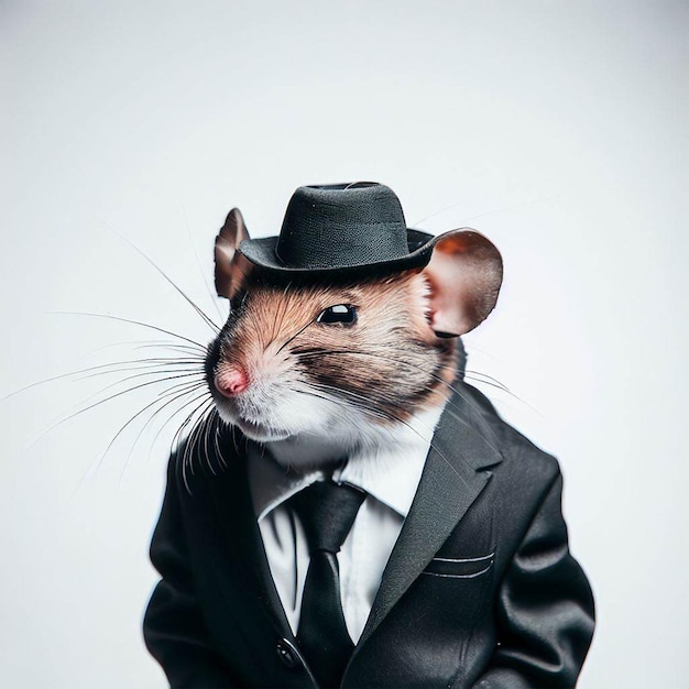 A mouse with business suit