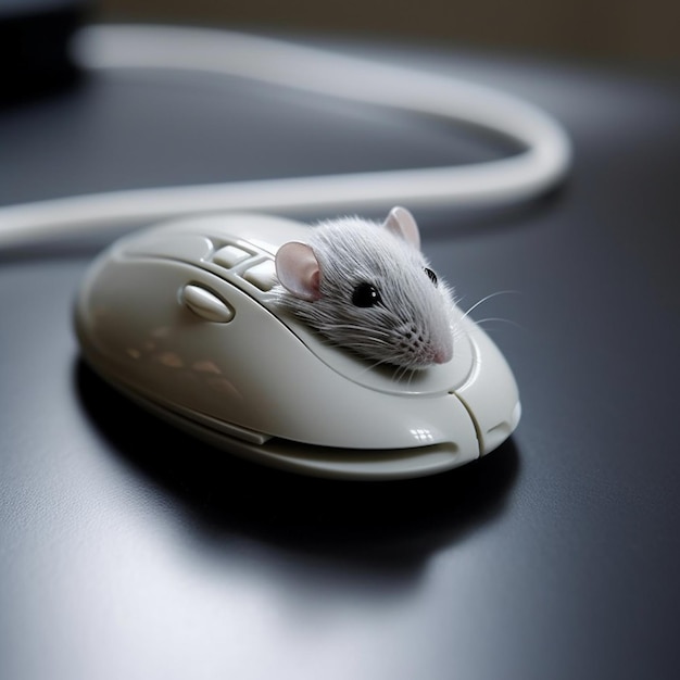 Photo a mouse with a mouse that has a mouse on it