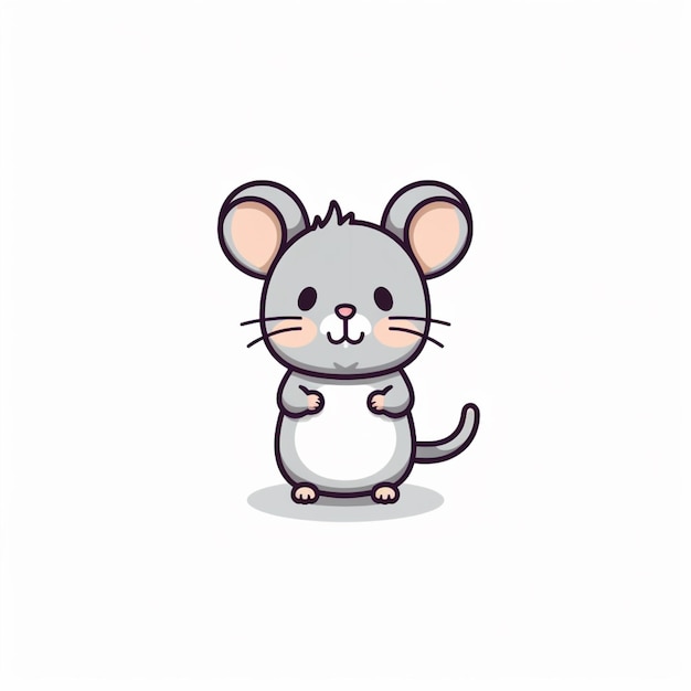 白い背景を持つマウス