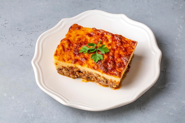 Moussaka Een traditioneel Grieks gerecht