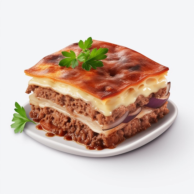 Photo moussaka isolated on transparent background