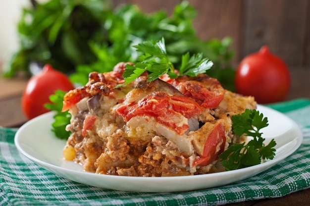 Photo moussaka a traditional greek dish