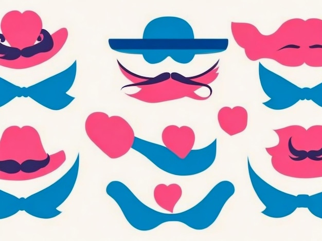 A moustaches awareness ribbons