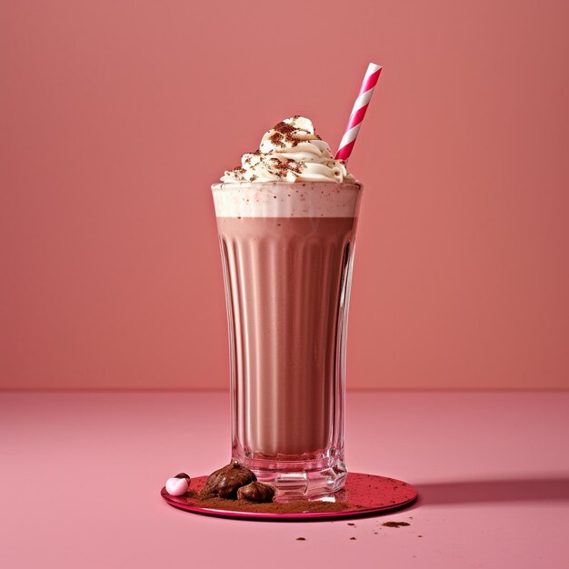 A mouth watering ice cream chocolate shake