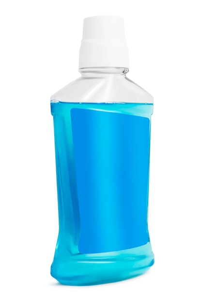 mouthwash bottle isolated