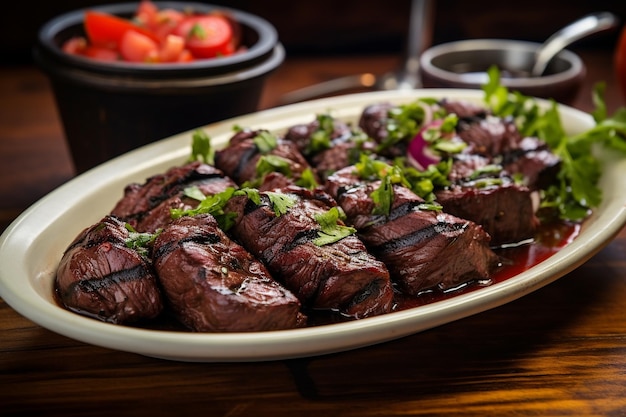 Mouthwatering Anticuchos grilled marinated beef skewers