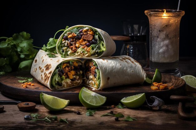 Mouthwatering Burritos and Chips