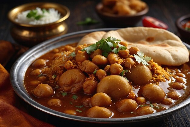 Foto mouthwatering display of chole bhature