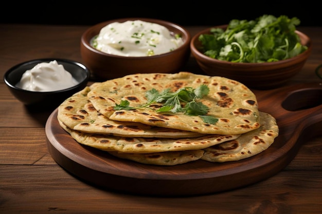 Photo mouthwatering methi aloo paratha on white background the popular street food aloo paratha image