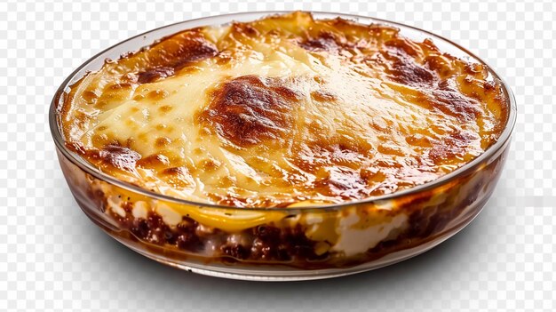 Photo mouthwatering moussaka transparent culinary delight