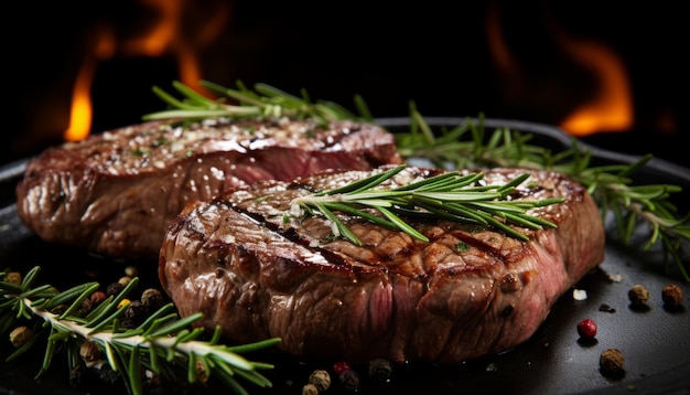 Mouthwatering perfectly cooked ribeye steak slices showcasing tenderness and rich flavor