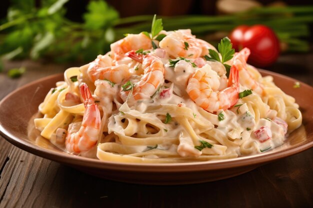 Premium Photo | A mouthwatering picture of shrimp and crab pasta
