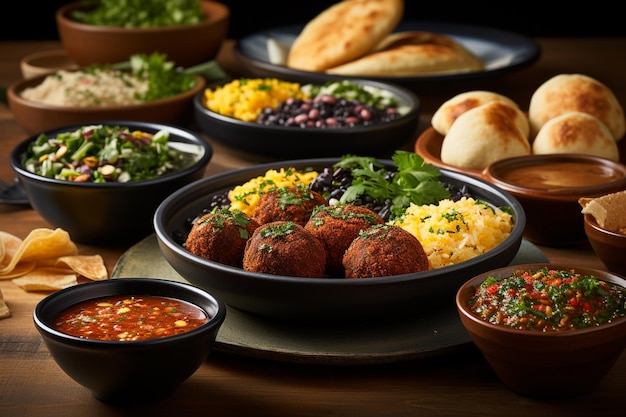 A Mouthwatering Spread of Brazilian Food Feijoada Po de Queijo Coxinha and Brigadeiros