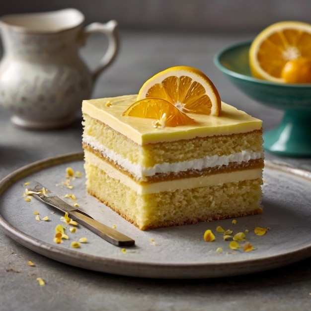 A mouthwatering vanilla sponge slice cake