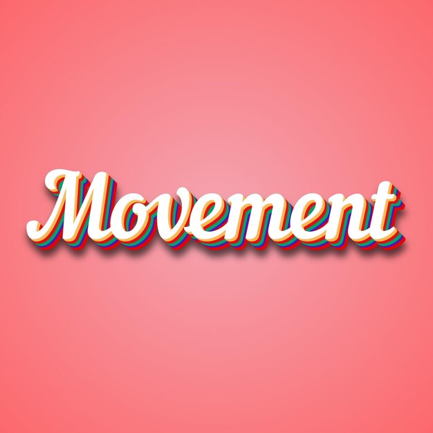 Movement Text Effect Photo Image Cool