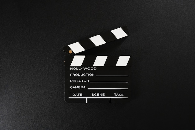 movie clapper board with copy space.