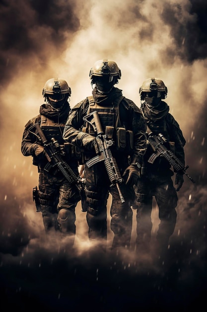 movie poster with three veteran special forces soldiers