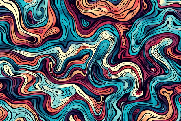 Moving colorful lines of abstract background