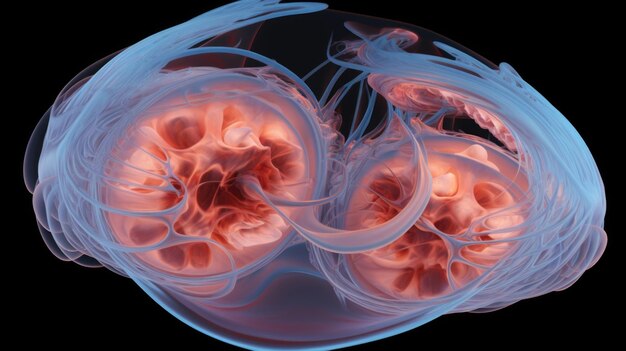 Photo a moving and respectful depiction of the embryos integration into the uterine lining crafted with