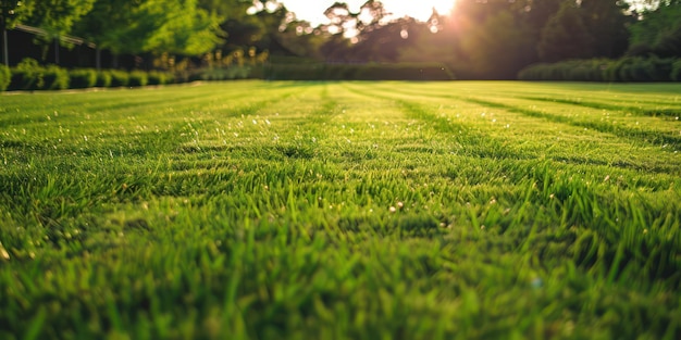 Photo mowed lawn