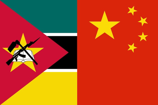 Mozambique and China flag countries