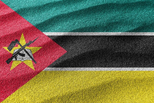 Mozambique sand flag national flag