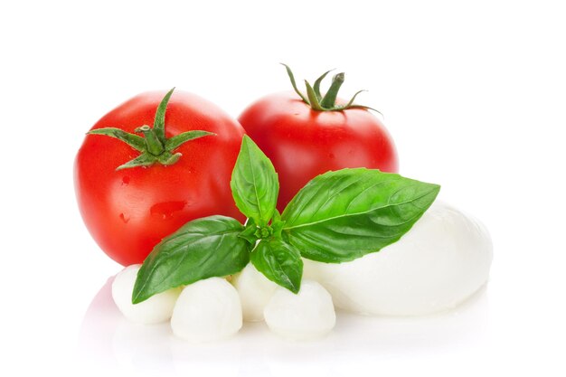 Foto mozzarella pomodoro e basilico