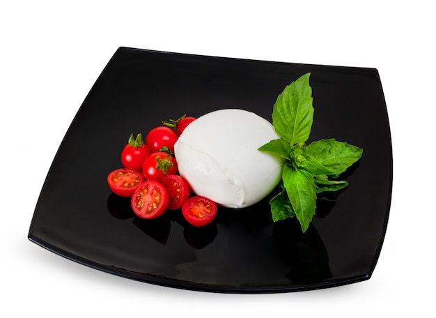 Photo mozzarella di bufala, typical dairy product of the campania region of southern italy.