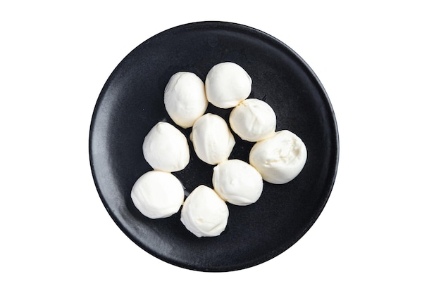 Mozzarella mini sphere healthy meal food snack on the table copy space food background rustic