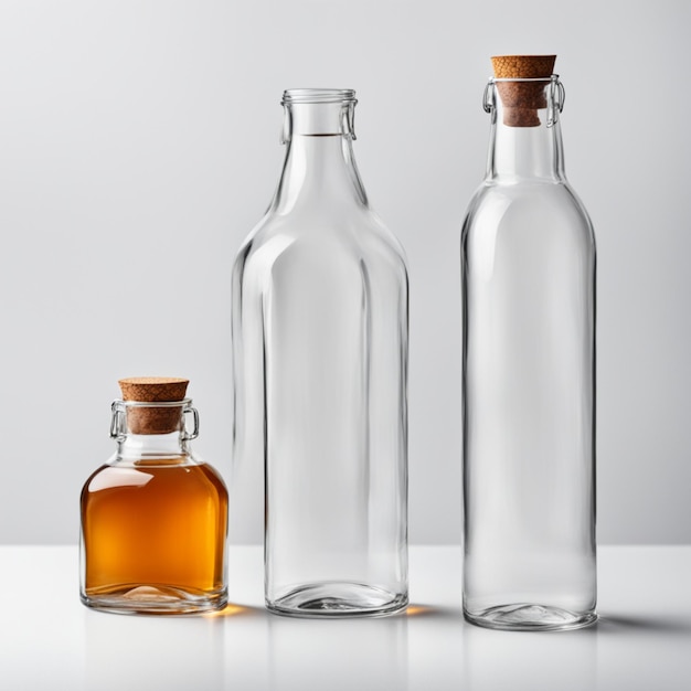 Photo mpty glass bottle