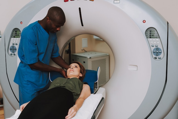 MRI Diagnostic Afro Doctor Puts Patient Down