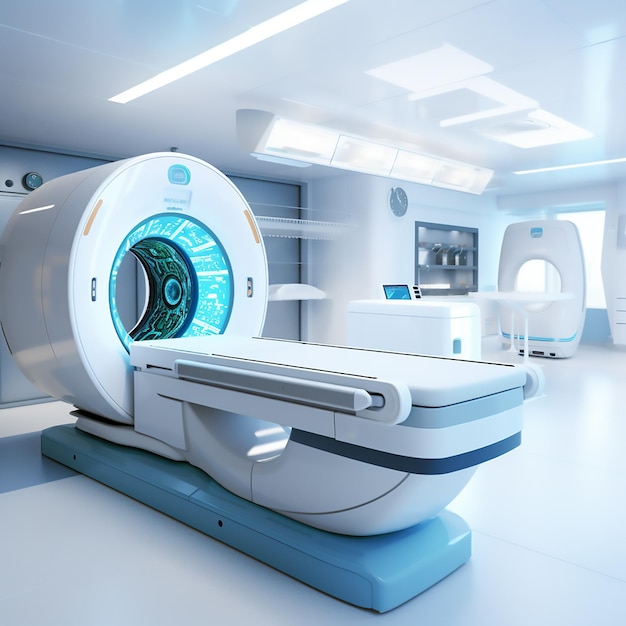 Photo mri machine in a room