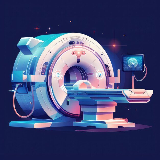 MRI Machine Vector Illustration