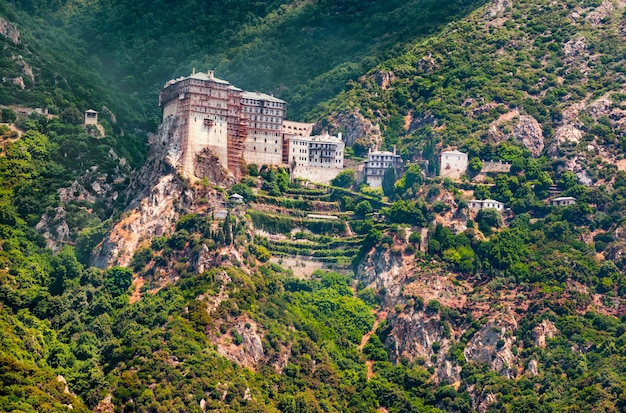 Mt. Athos, Griekenland, Holy Monastery of Simonos Petra (Simonopetra)