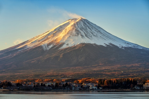 富士山の早朝